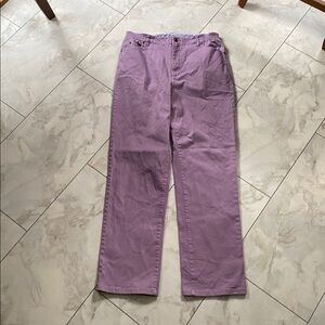 Appleseed's Pants Women’s Size 8 Lavender Denim 28” Stretch Waistband 29” Inseam